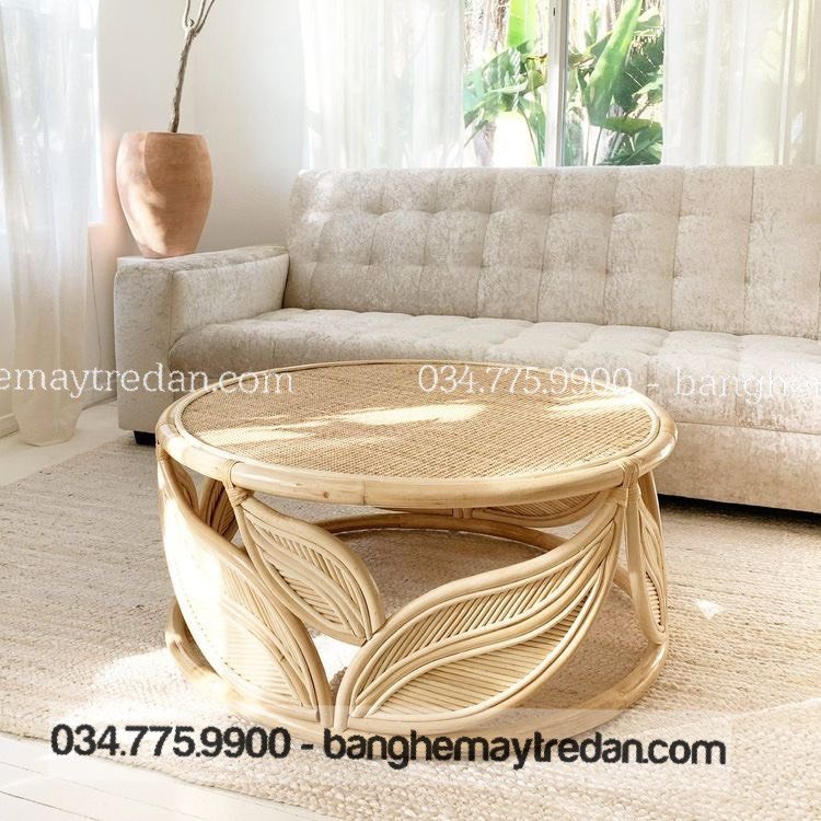 Mẫu bàn sofa để phòng khách hình tròn đẹp