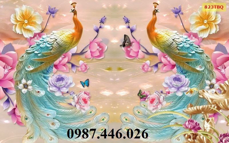 Gạch tranh tường đẹp phòng ngủ HP08282