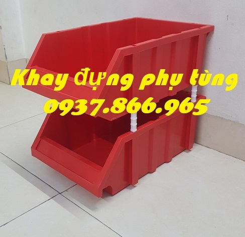 Khay vát đầu có chân chống, khay đựng bulong, khay nhựa có chân chống tâ