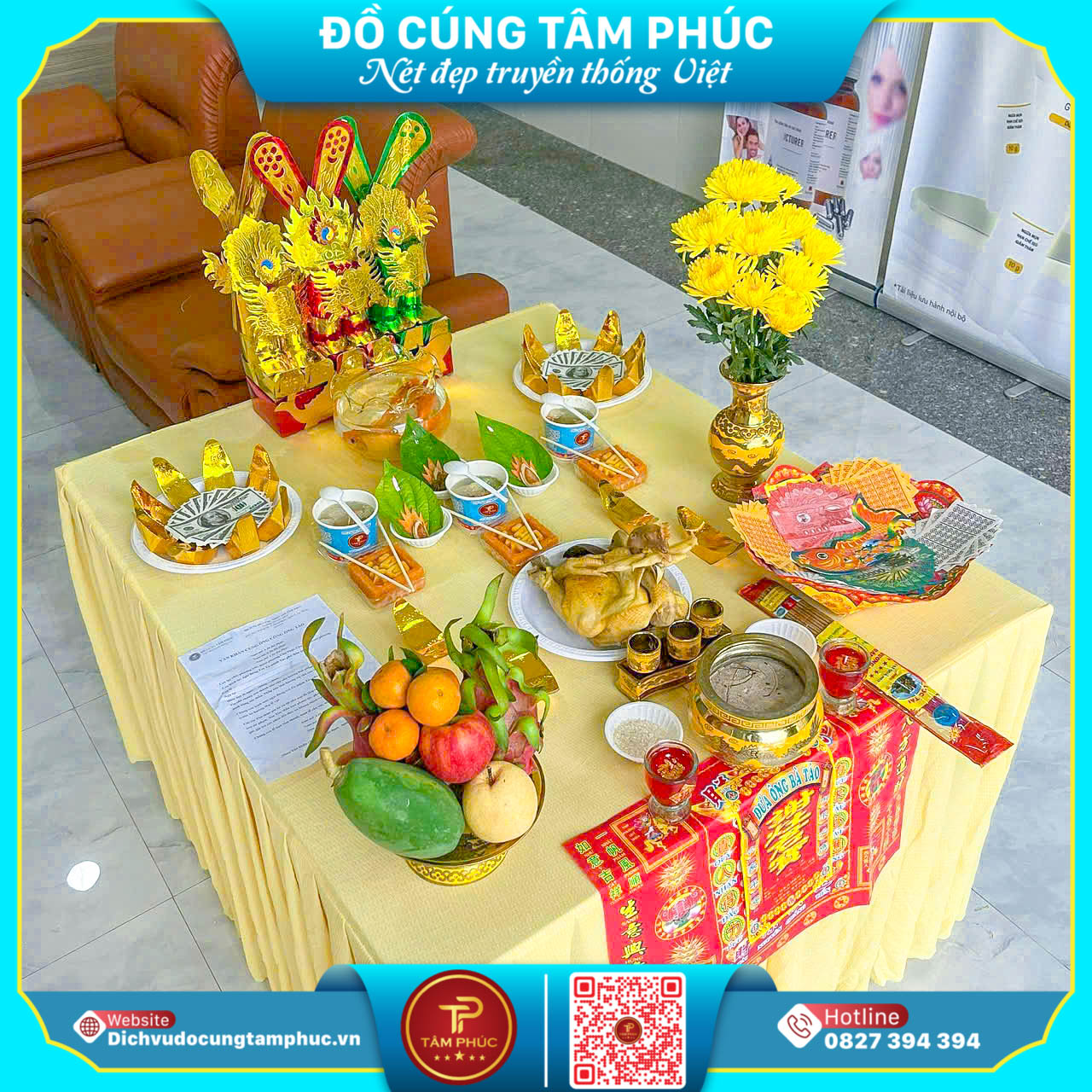 Mâm Cúng Ông Táo Chuẩn Lễ Trọn Gói Từ Tâm Phúc