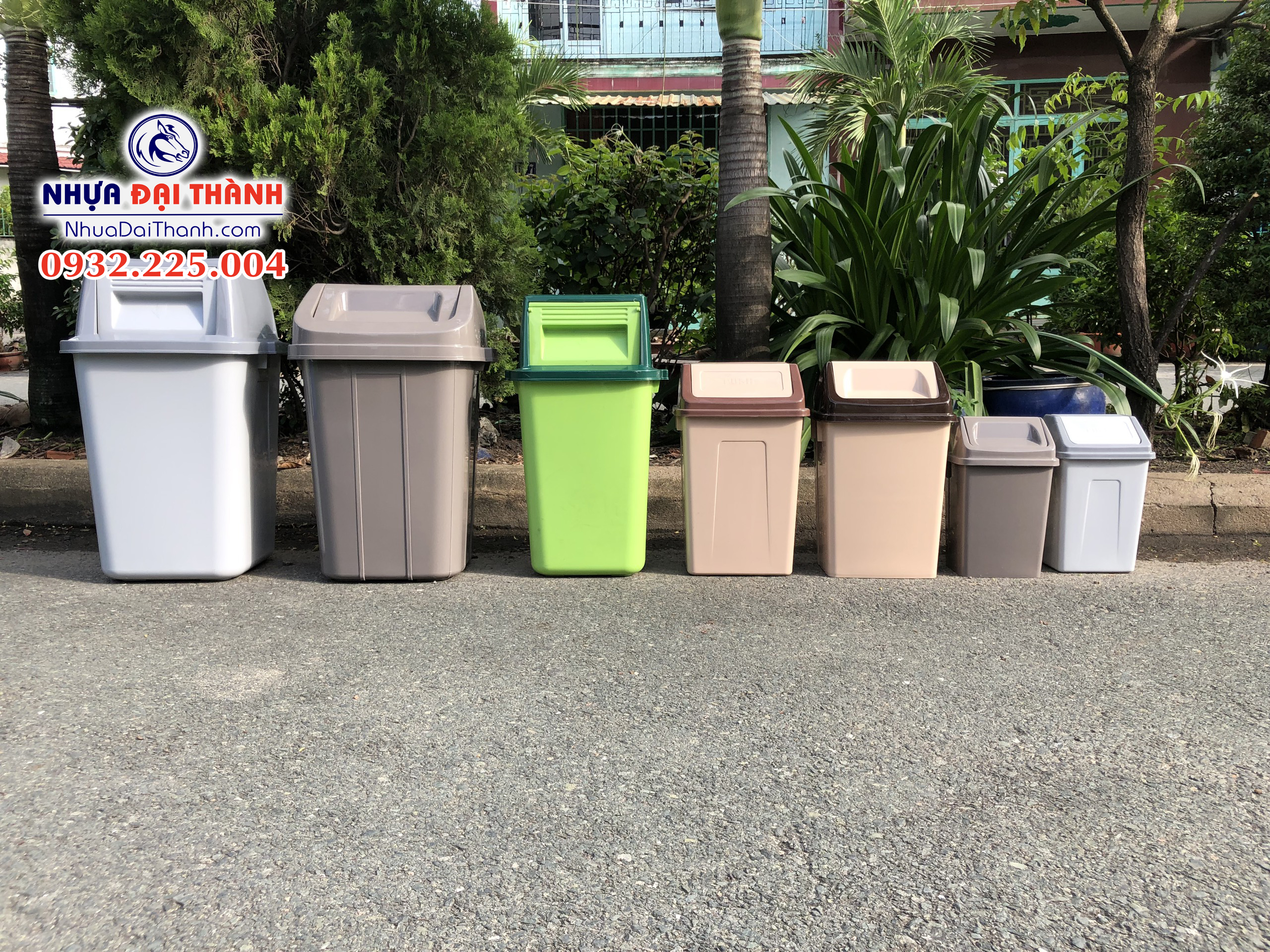 Thùng rác nắp bập bênh tiện dụng-Nhựa Đại Thành