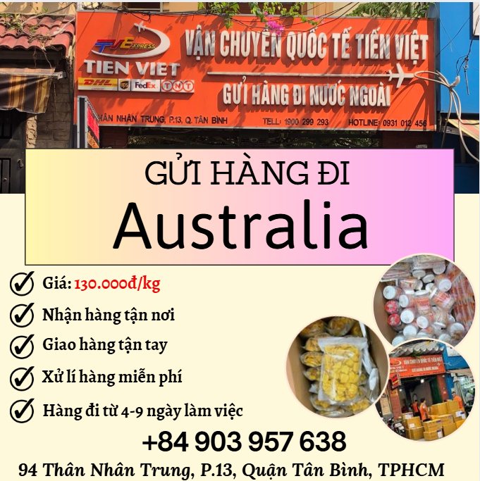 Gửi hàng đi Úc- Tiến Việt Express