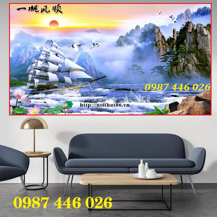 Gạch tranh phong thủy ốp tường