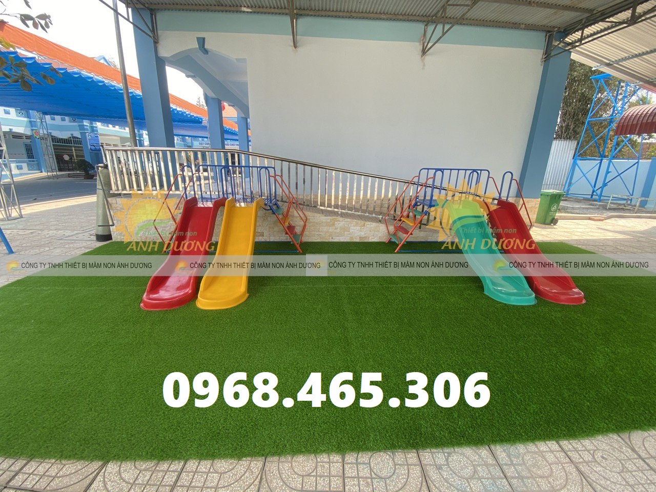 Cầu trượt hai máng trượt dành cho trẻ em, cầu trượt sắt trẻ em chất lượng cao