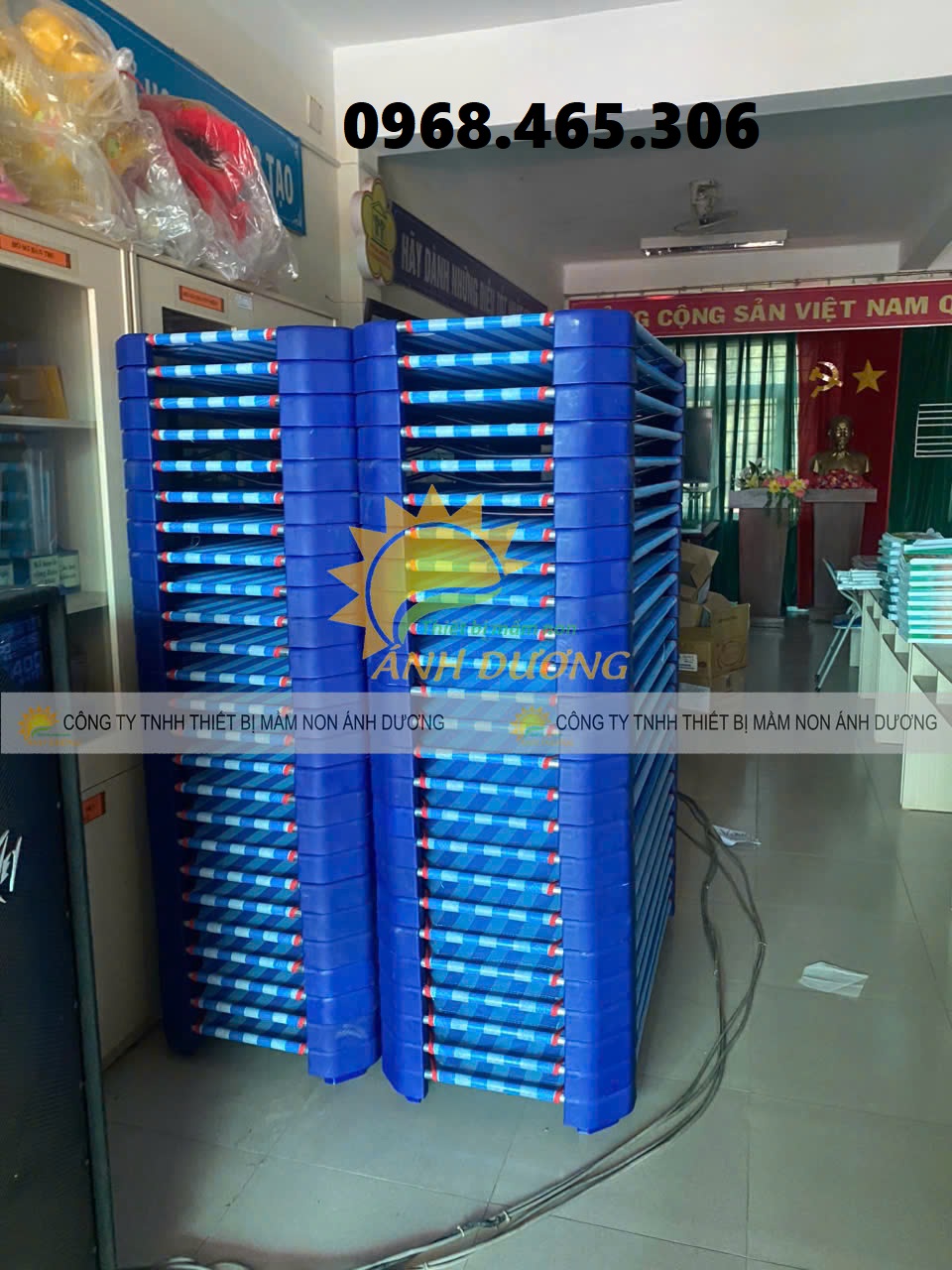 Giường lưới mầm non , giường ngủ mầm non giá rẻ