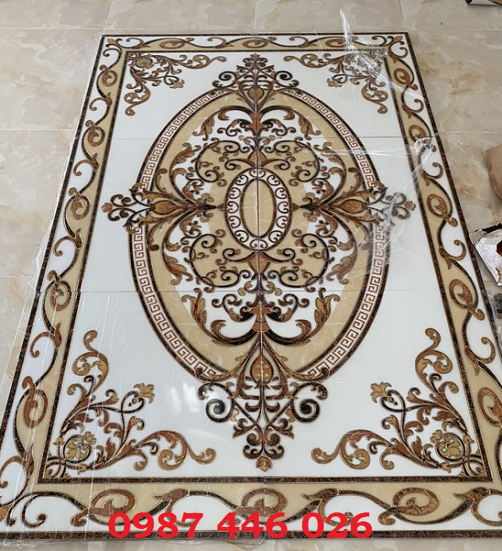 Gạch thảm hoa khắc kim lát nền HP0822