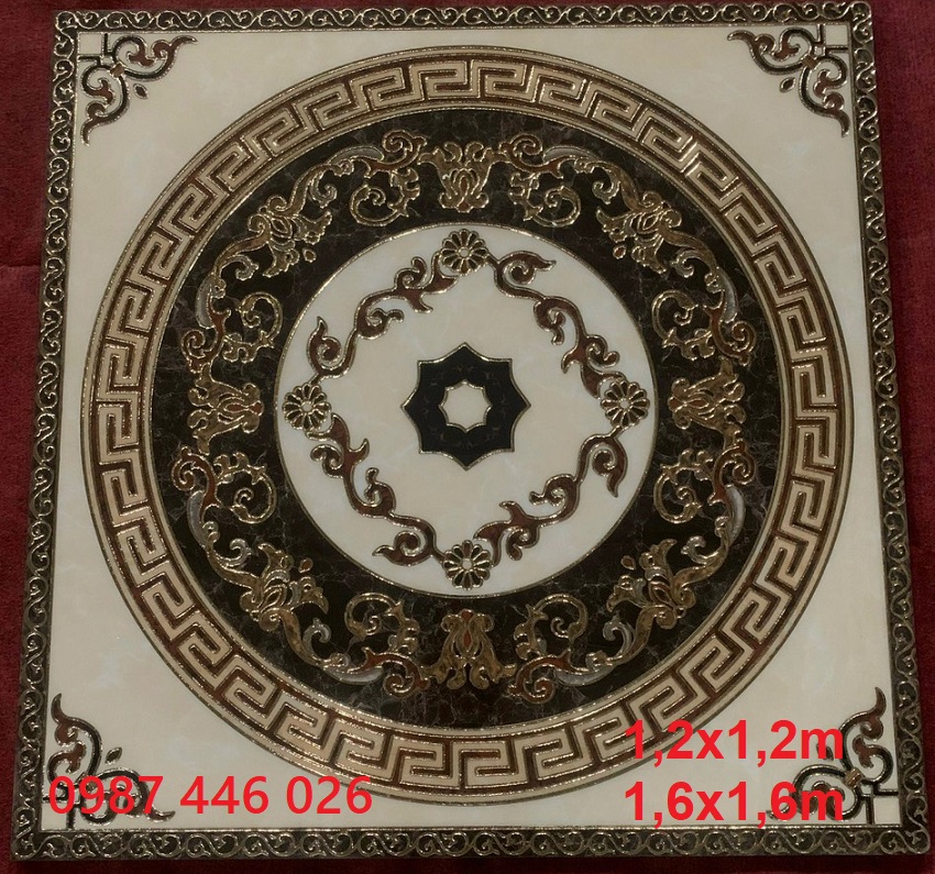 Gạch lát nền nhà hoa văn hình vuông HP98222