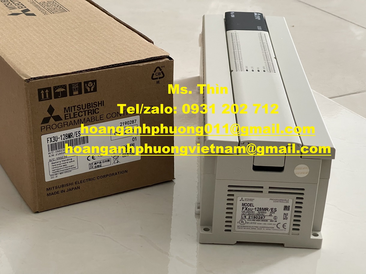 PLC Mitsubishi, model FX3U-128MR/ES, hàng nhập giá cực tốt