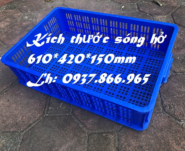 Sọt nhựa chứa rau củ ở cửa hàng tiện ích, sóng nhựa rỗng, sọt cao 15 tại Long Bi