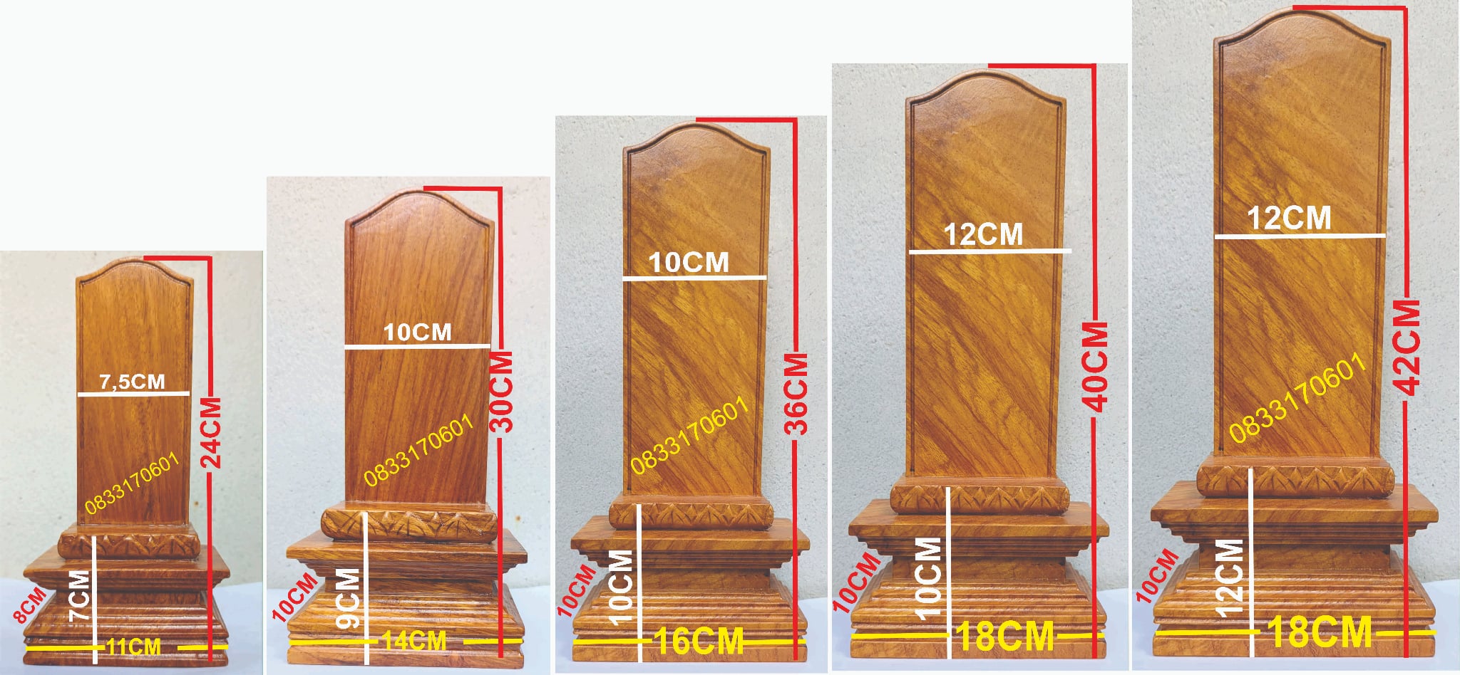 Bài vị gỗ mẫu đẹp, bài vị thờ mẫu đẹp, bài vị gia tiên