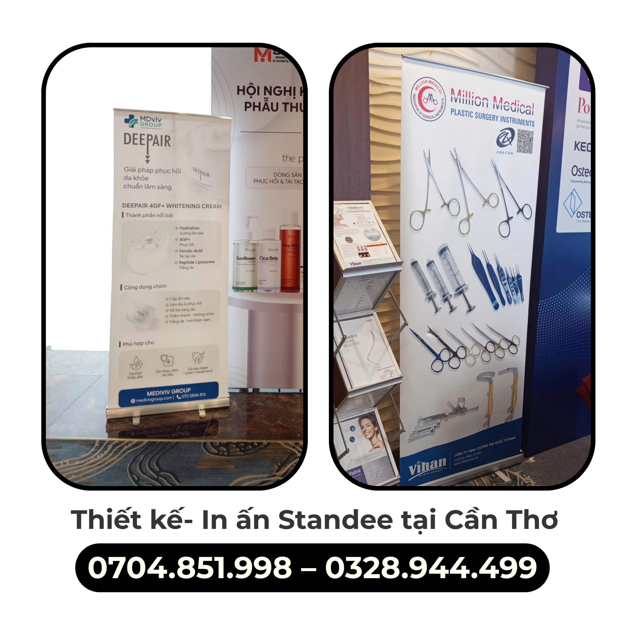 STANDEE CHÂN X, STANDEE CUỐN NHÔM