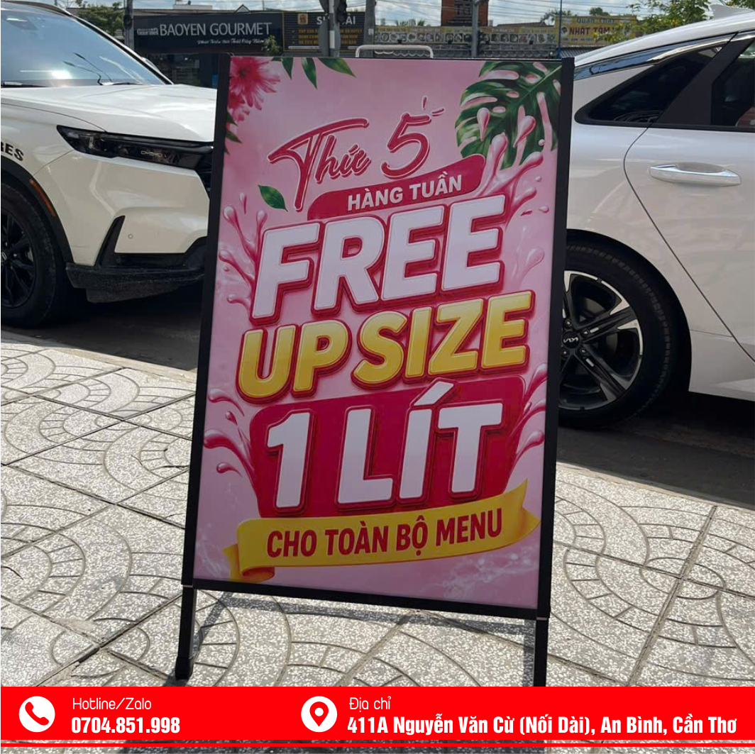 STANDEE MENU CHÂN CHỮ A GÁP GỌN