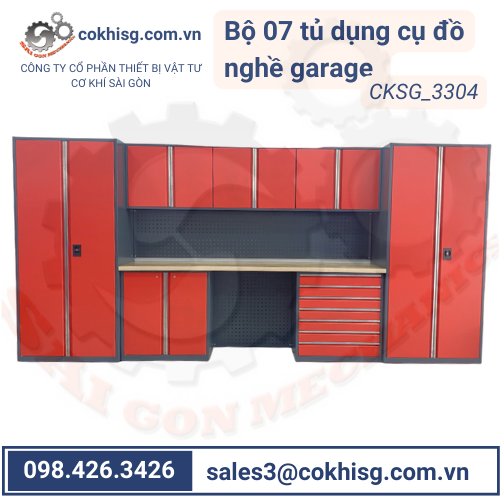 [CKSG] Bộ 7 tủ garage| Sản Xuất Theo Yêu Cầu