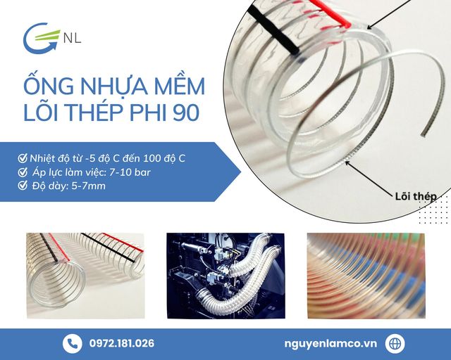 BÁO GIÁ ỐNG NHỰA MỀM LÕI THÉP PHI 90 SỐ LƯỢNG LỚN