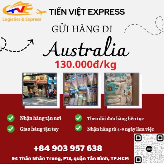 Gửi hàng đi Úc- Tiến Việt Express