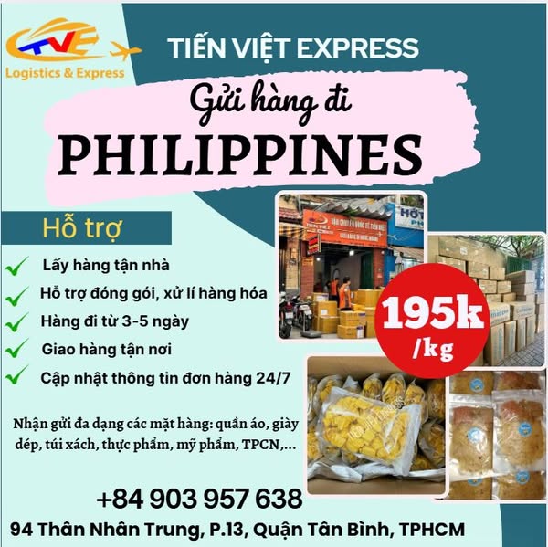 Gửi hàng đi Philippines - Tiến Việt Express