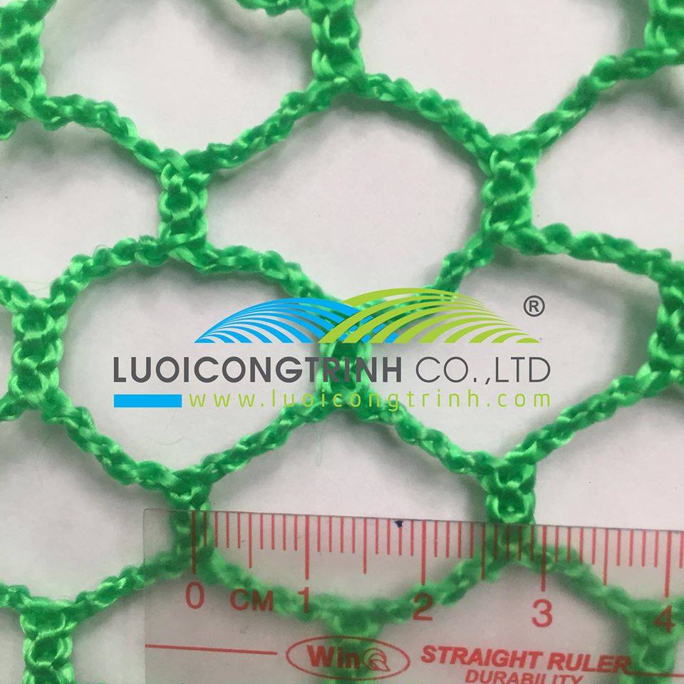 Lưới chống rơi màu xanh lá cây mắt 2,5cm