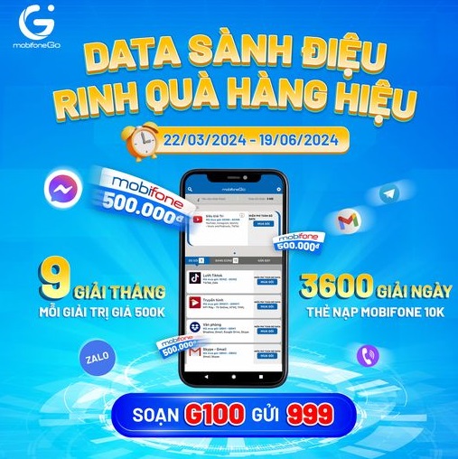 Data sành điệu - Rinh quà hàng hiệu gói cước mobifoneGo