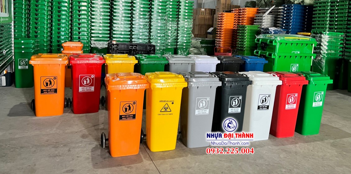 Thùng rác nhựa 120 Lít ( HDPE nguyên sinh)-Chất lượng