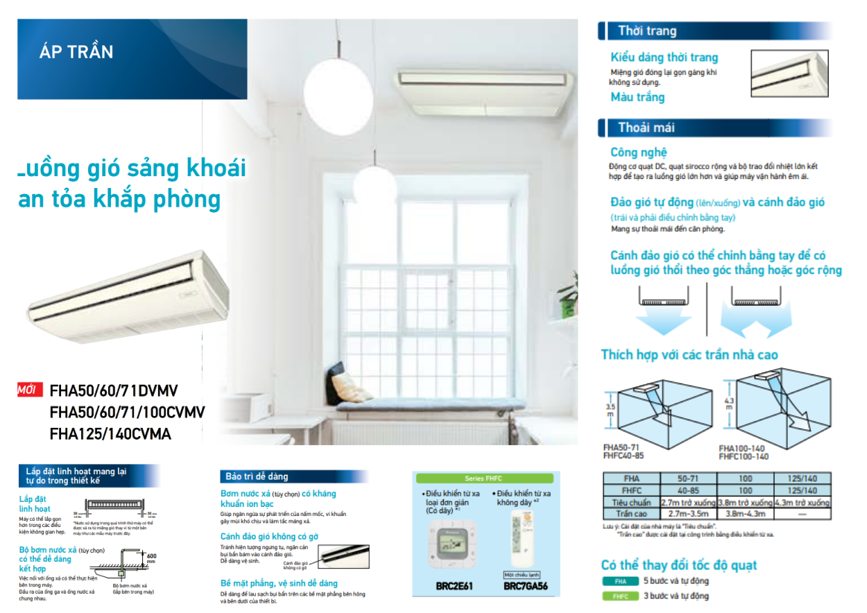 Máy Lạnh Áp Trần Daikin Inverter Tiết Kiệm Điện – Bảo Hành Chính Hãng