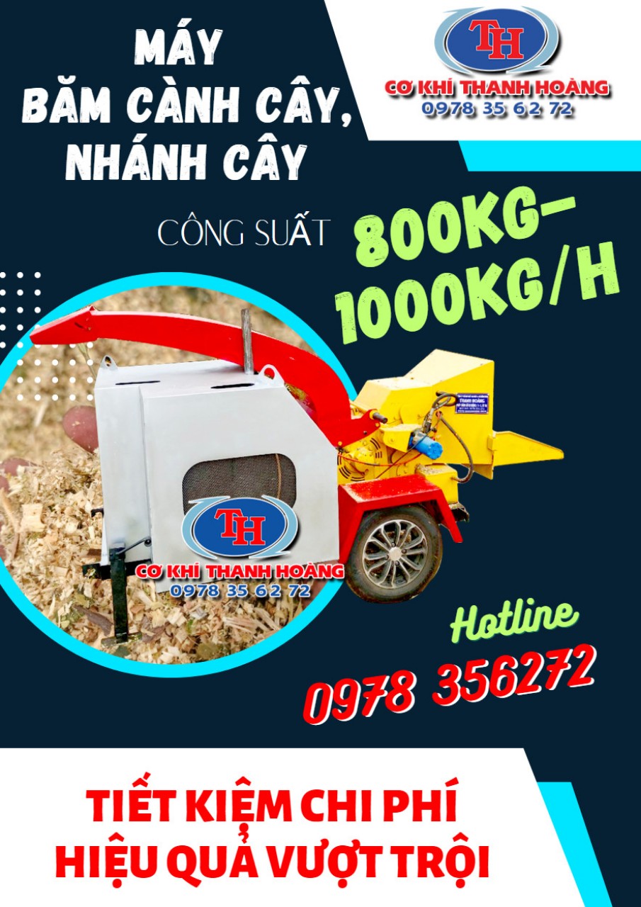 Máy Băm Cành Cây Di Động Cơ Khí Thanh Hoàng