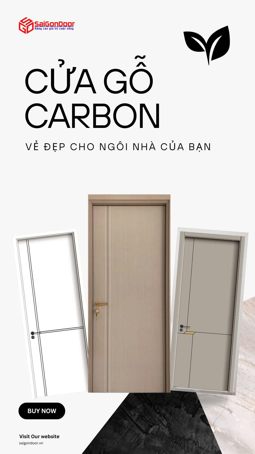 Cửa gỗ Carbon: Giải pháp đột phá cho không gian sống hiện đại