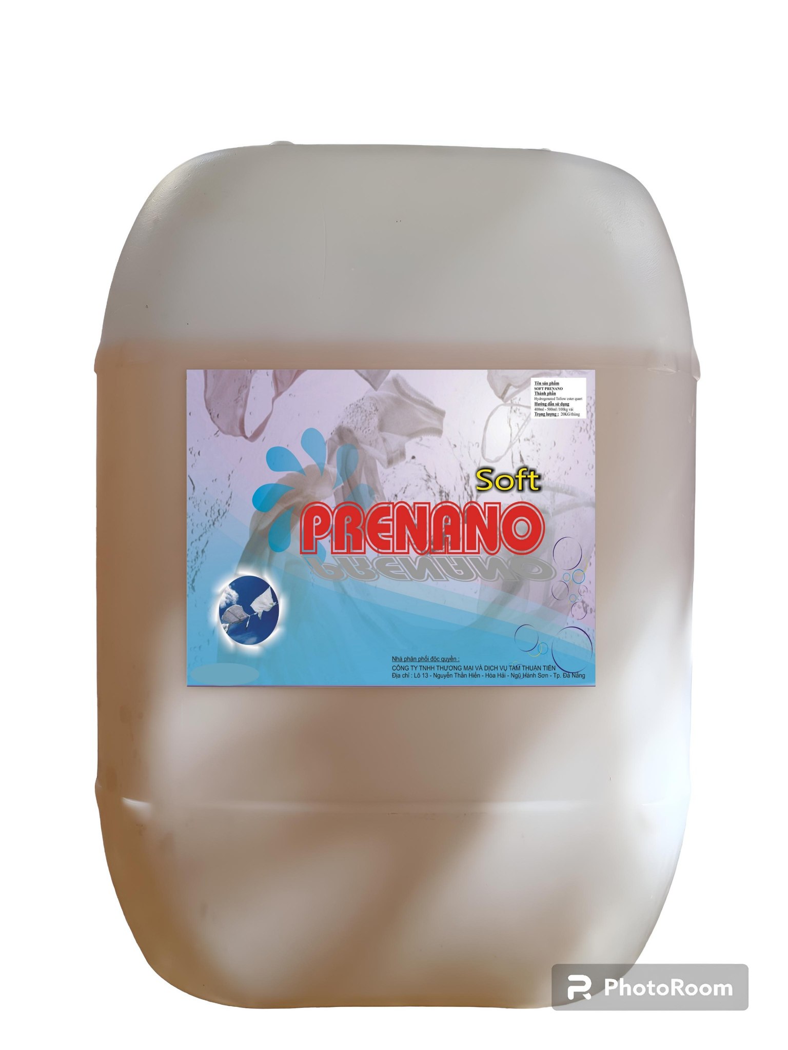 Nước giặt  PRENANO chuyên dụng cho đồ vải trắng khách sạn