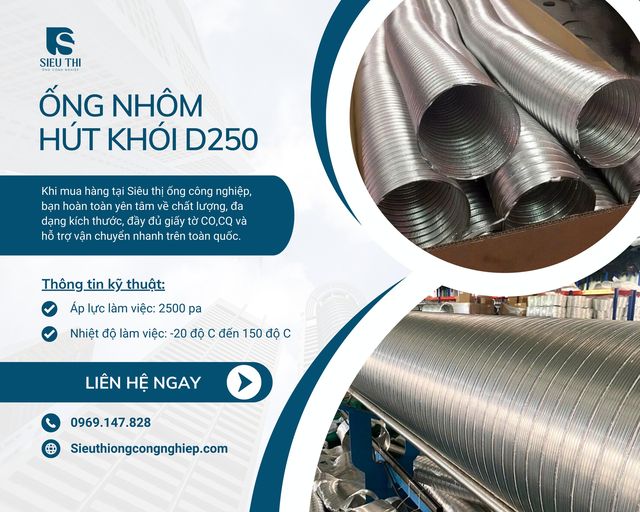 MUA ỐNG NHÔM HÚT KHÓI D250 Ở ĐÂU TẠI HÀ NỘI UY TÍN?