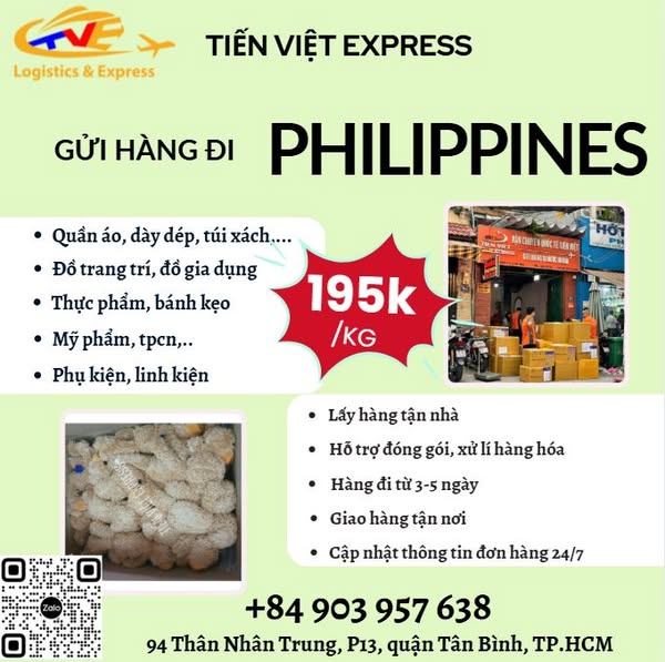 Gửi hàng đi Philippines - Tiến Việt Express