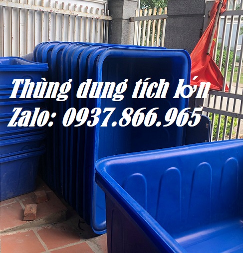 Thùng chữa nhật dung tích lớn, thùng tròn 1000l, thùng nhựa nuôi cá