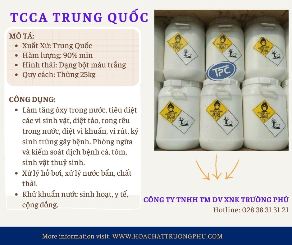 TCCA TRUNG QUỐC, THÙNG 25 KG