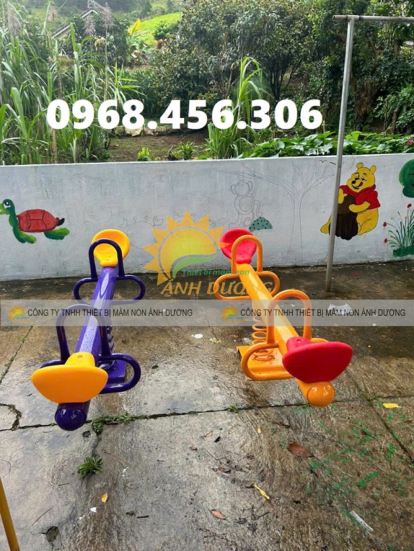 Bập bênh lò xo trẻ em 2 chỗ ngồi hàng nhập khẩu bền chắc an toàn