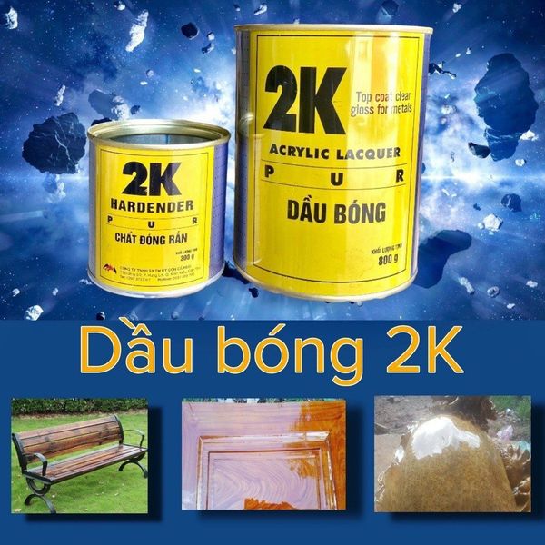 sơn bóng 2k vàng siêu bóng