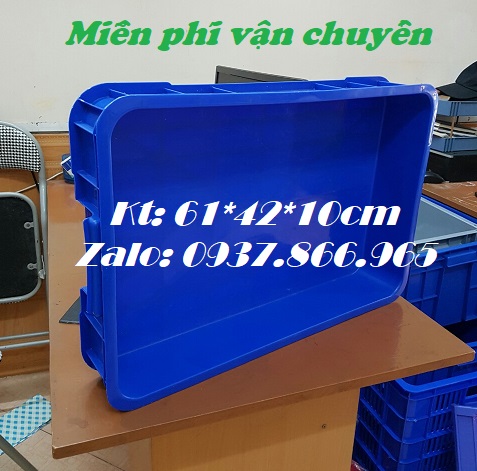 Địa chỉ cung cấp khay nhựa màu xanh, khay cao 10, thùng đặc