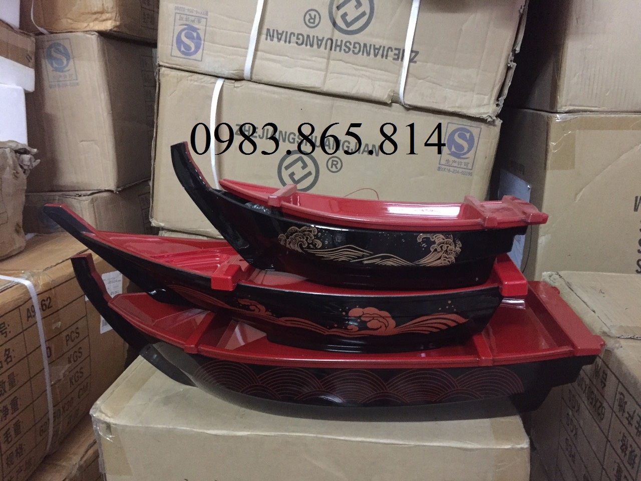 Thuyền sushi trang trí, thuyền nhà hàng nhật