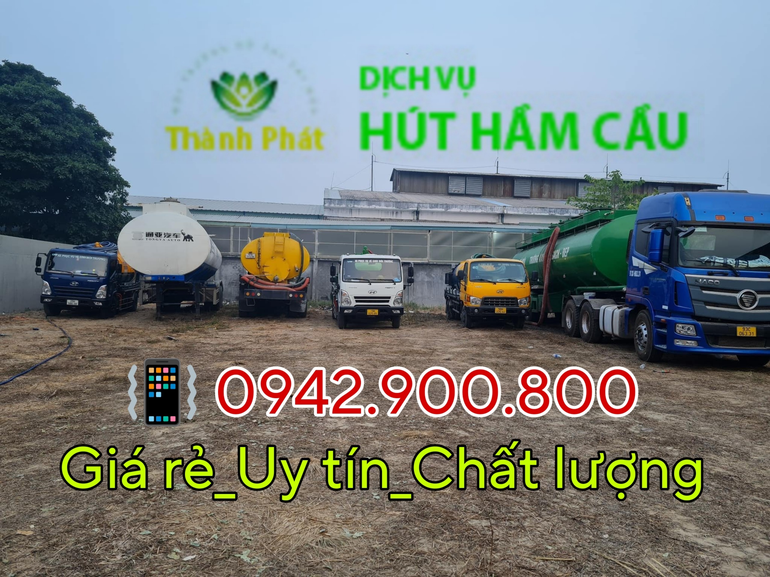 Hút hầm cầu-hố gas__Thông ống nước-cống nghẹt (Thành Phát)