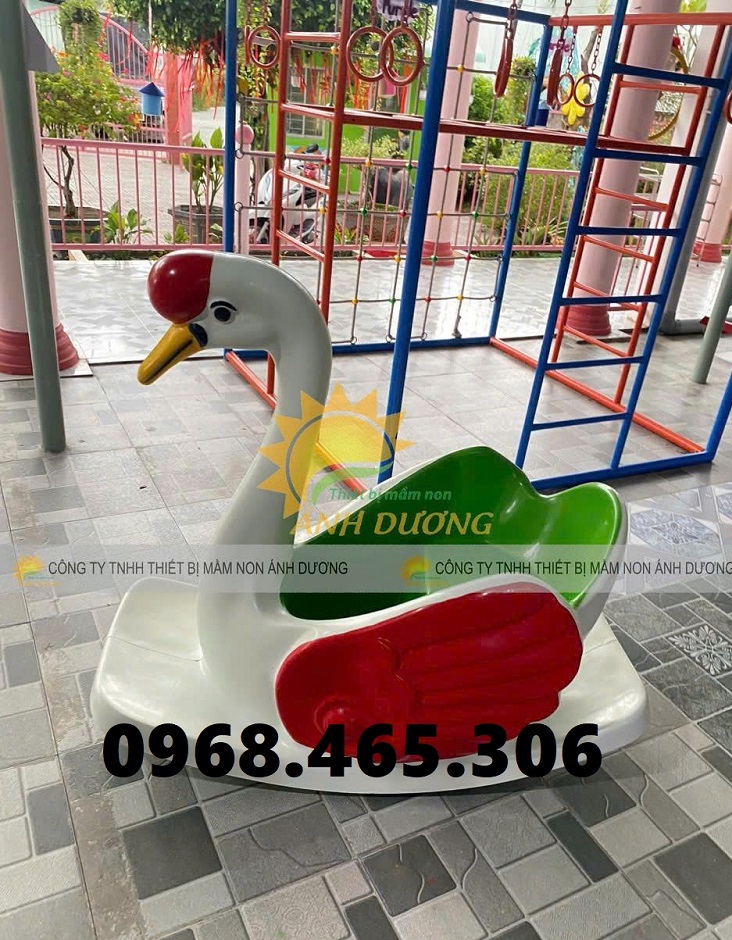 Bập bênh con cá nhựa composite, bập bênh con ngựa mầm non