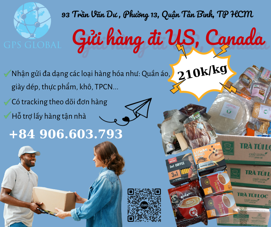 DỊCH VỤ GỬI HÀNG ĐI MỸ - CANADA GIÁ RẺ TẠI GPS GLOBAL EXPRESS