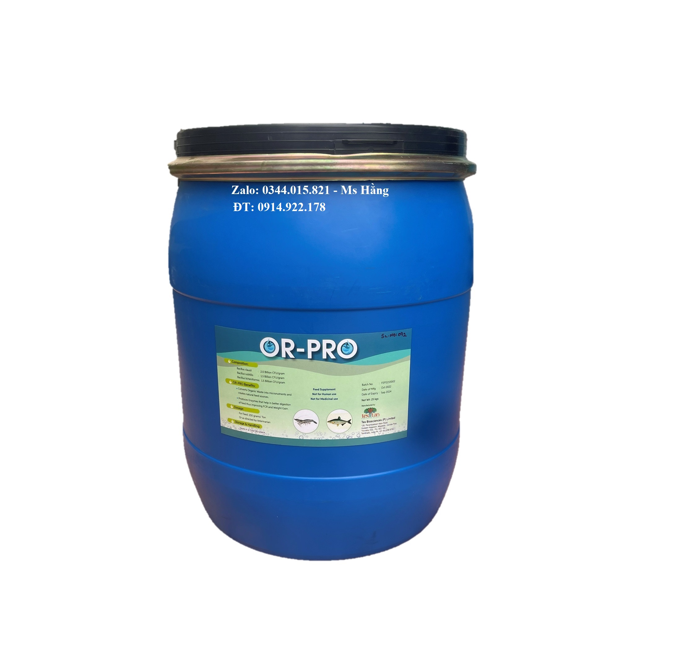 Men vi sinh Or-Pro Ấn Độ, giúp vật nuôi tiêu hóa, tăng cường miễn dịch