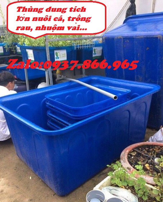 Bán thùng nguyên sinh 750l,thùng dung tích lớn đựng hải sản, thùng trò