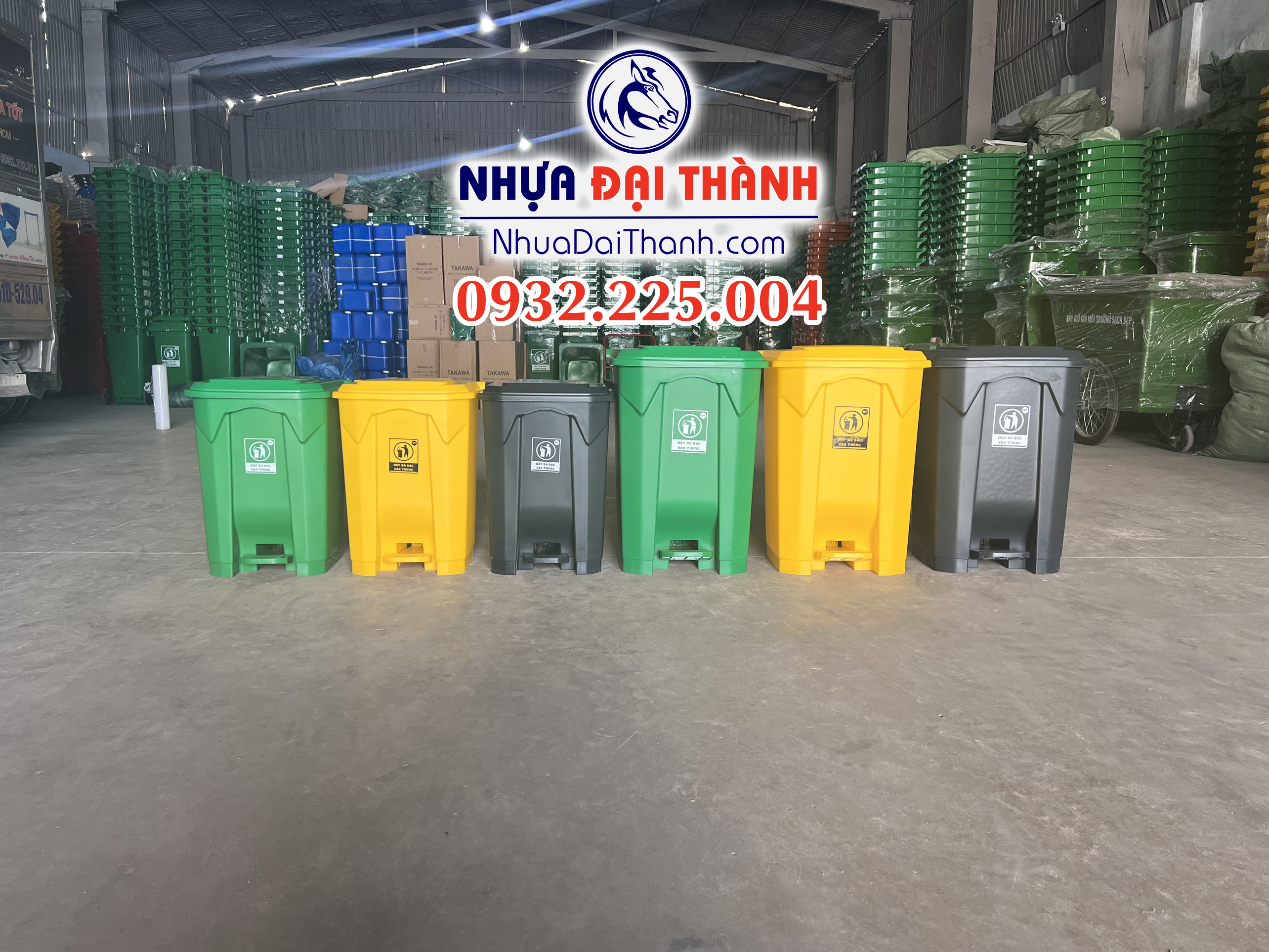 Thùng rác đạp chân 30-60-90 Lít tiện dụng-Mẫu mới được ưa chuộng