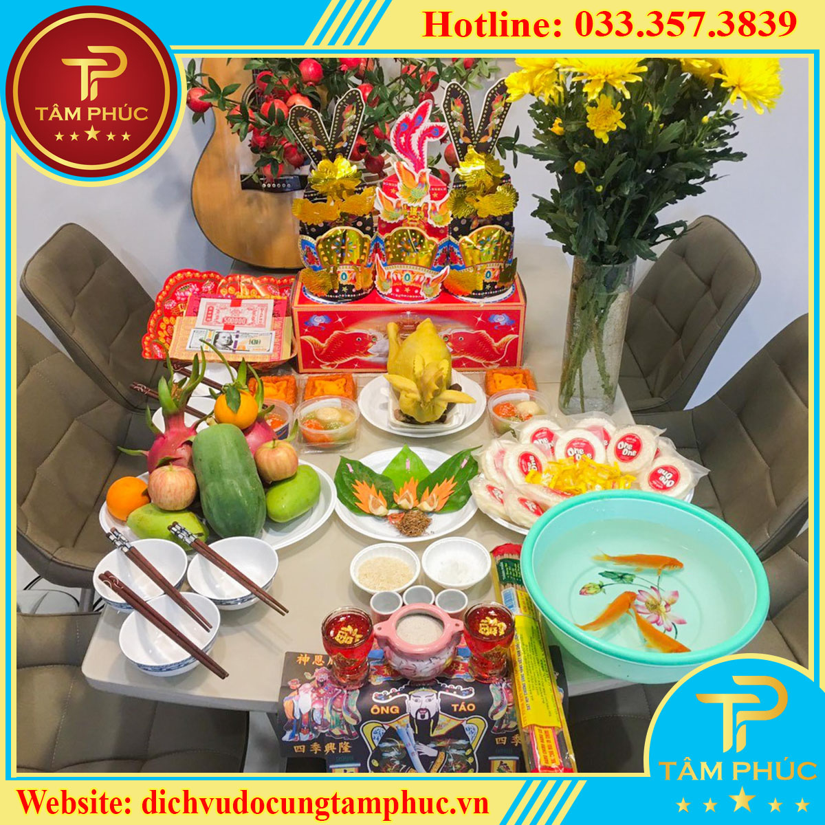 Mâm Cúng Đưa Ông Táo Cuối Năm Đơn Giản.
