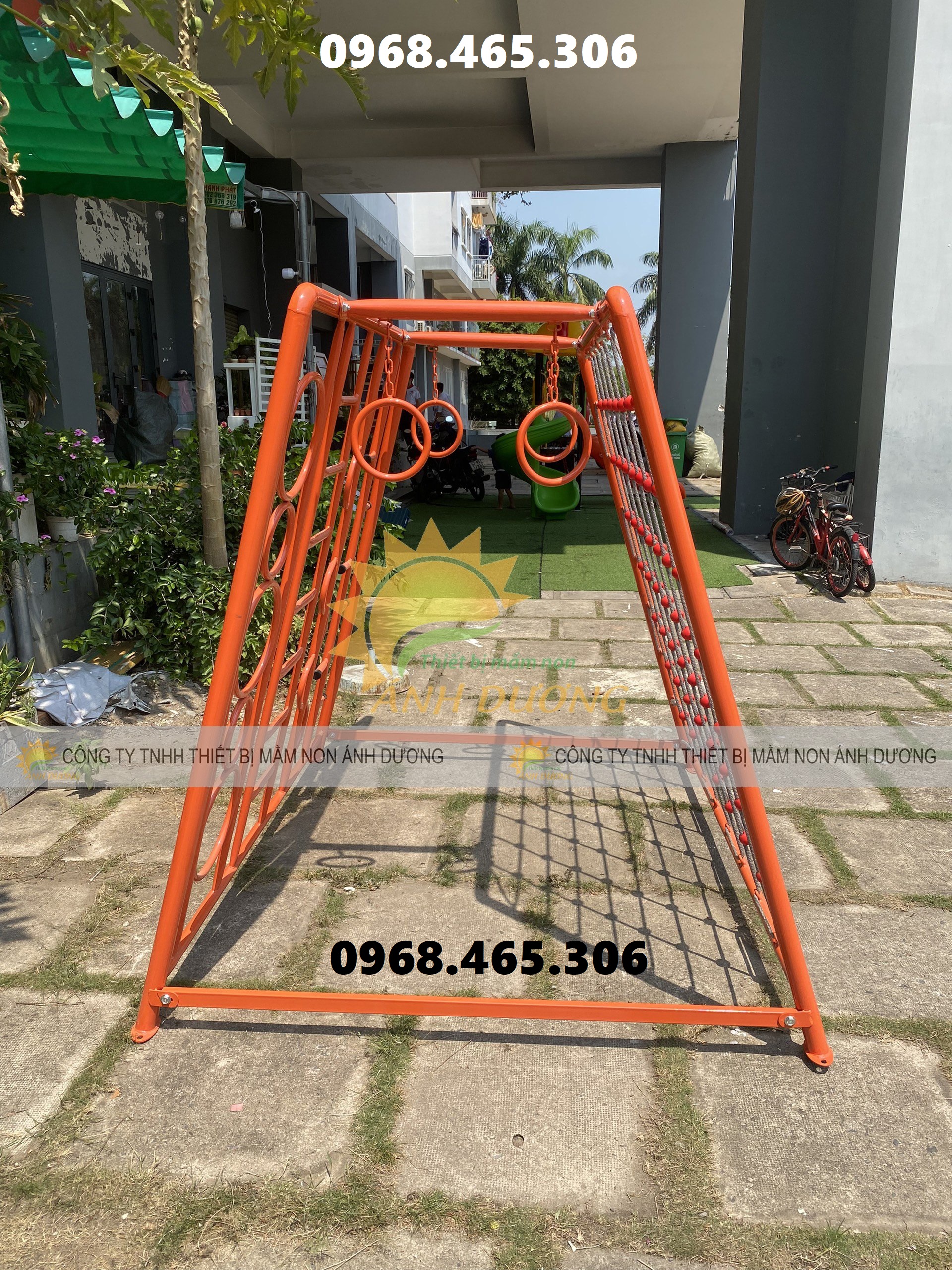 Thang vận động trẻ em, khung leo trèo cho bé, bộ khung leo trèo vận động mầm non