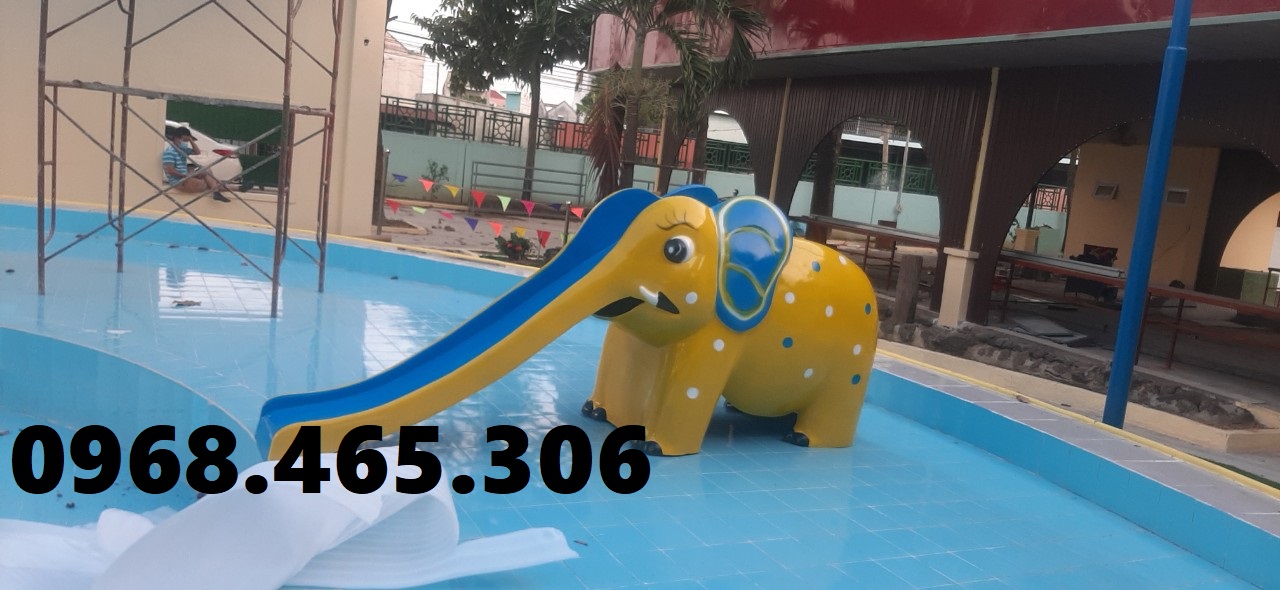 Cầu trượt hồ bơi trẻ em ngoài trời nhiều mẫu đa dạng