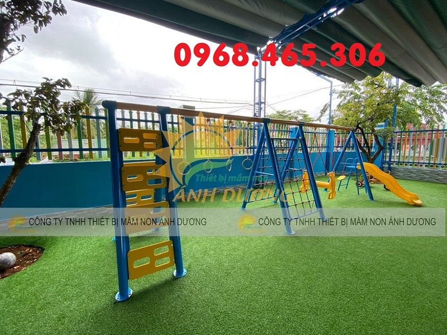Cầu trượt xích đu thang leo mầm non chất lượng cao