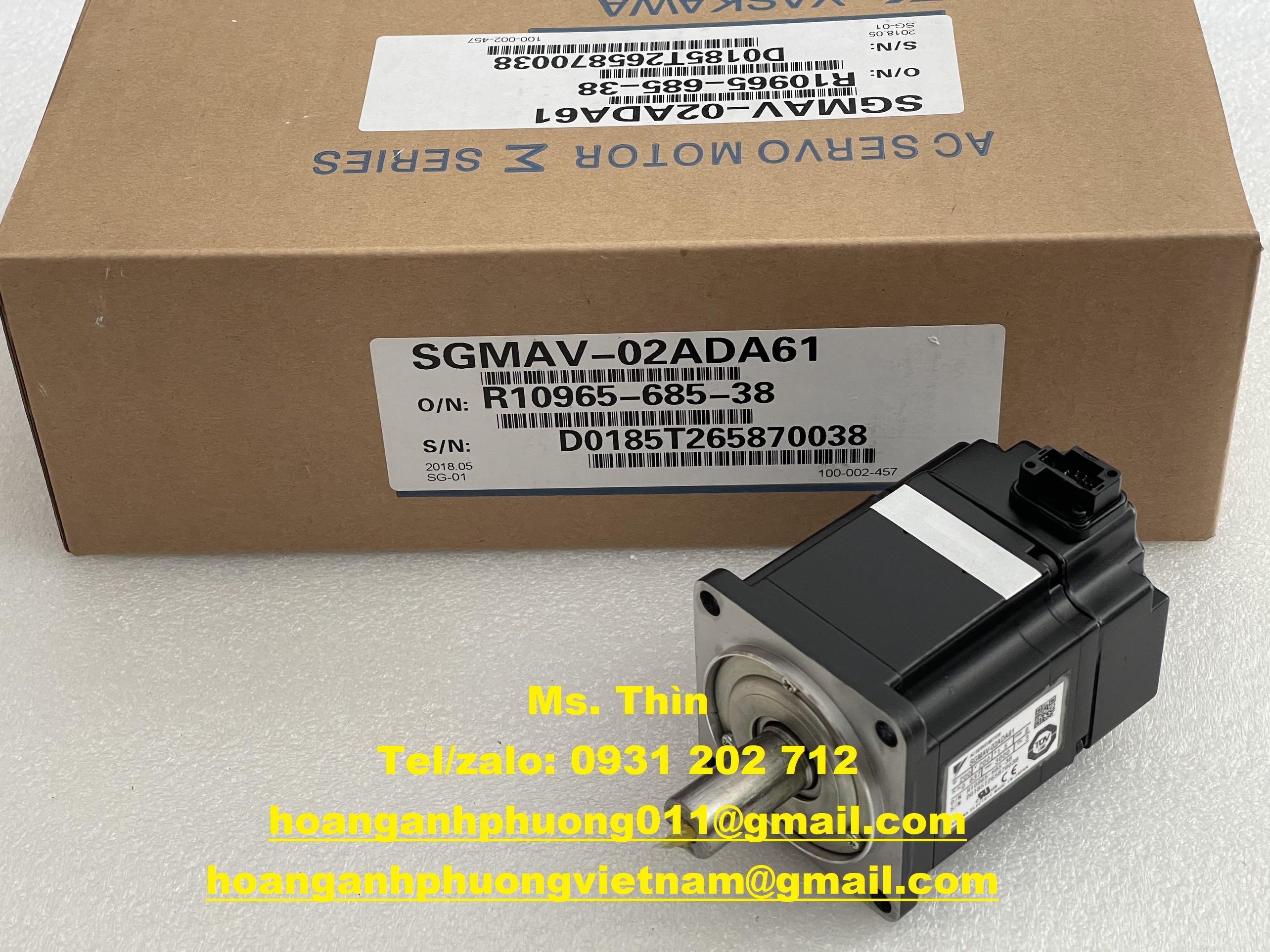 Động cơ Yaskawa SGMAV-02ADA61, hàng chính hãng mới 100%, giá tốt tại Dĩ An