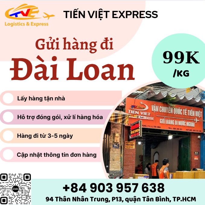 Gửi hàng đi Đài Loan - Tiến Việt Express
