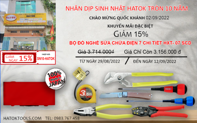 Bộ đồ nghề sửa chữa điện 7 chi tiết HXT-07SCD