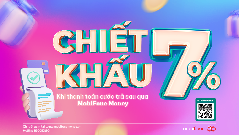 Thanh toán trả sau: Nhận chiết khấu cực đã trên app MobiFone Money