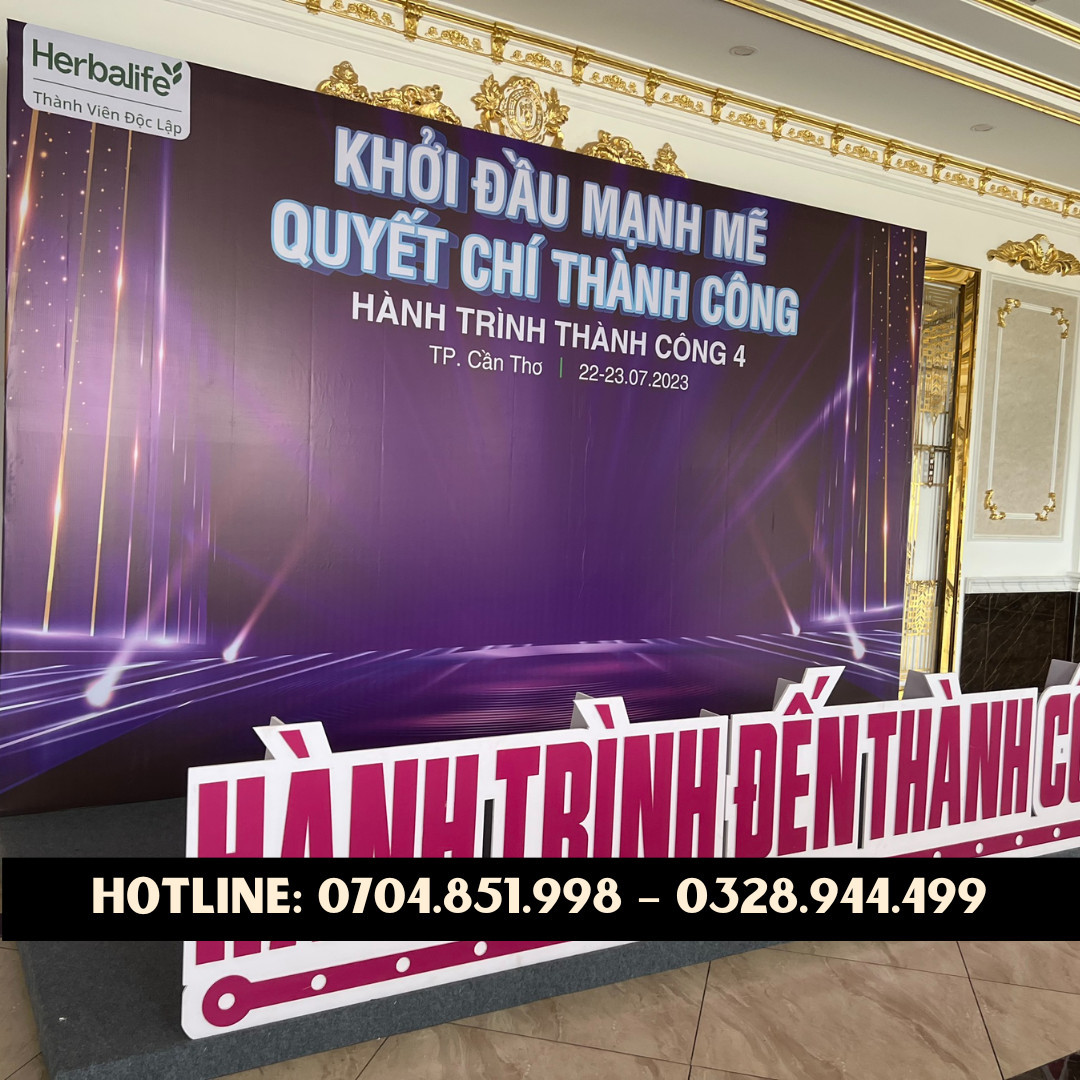 thi công backdrop, sự kiện tất niên cần thơ